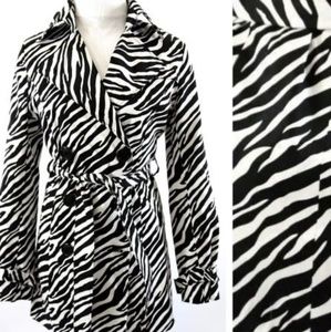 Vertigo Paris Zebra Trench Jacket/Coat XS